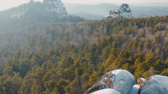 The Krasnoyarsk Pillars Mountains Forest Russia Siberia Krasnoyarskiy Kray Krasnoyars alt