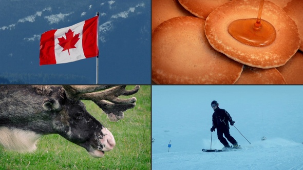 Canada Montage With Four Typical Scenes alt