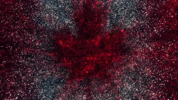 Canada Flag With Abstract Particles