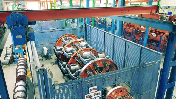 Electrical Wire Production Line in a Top View alt