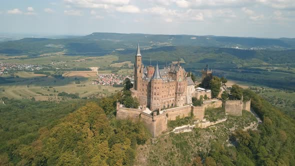 Aerial View of Hohenzollern Castle alt