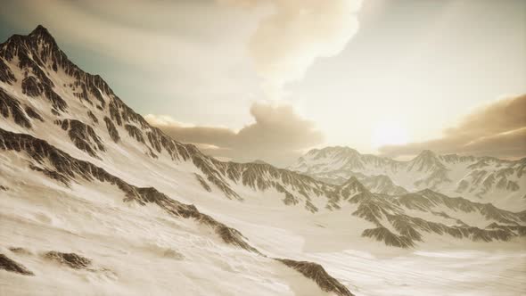 Rays of Sunset on the Tops of the Mountains alt