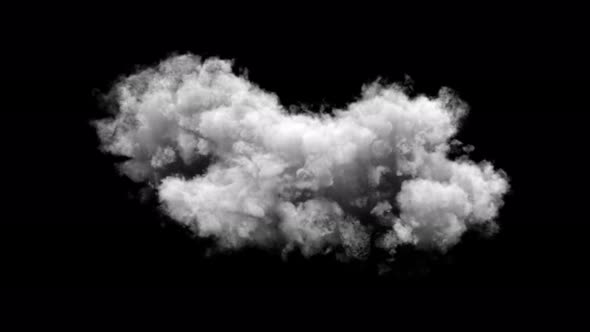 White Cloud Isolated On Transparent Background
