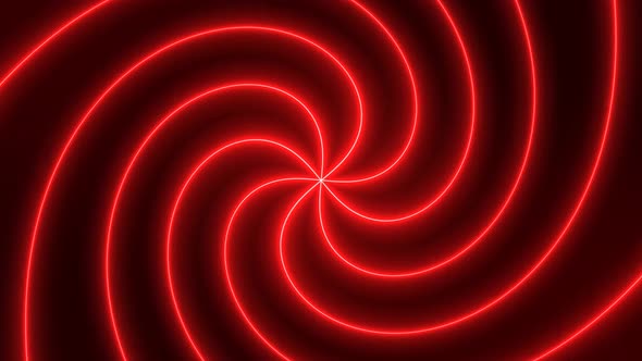 Red Neon Glowing Spiral Hypnotic Animated Background alt
