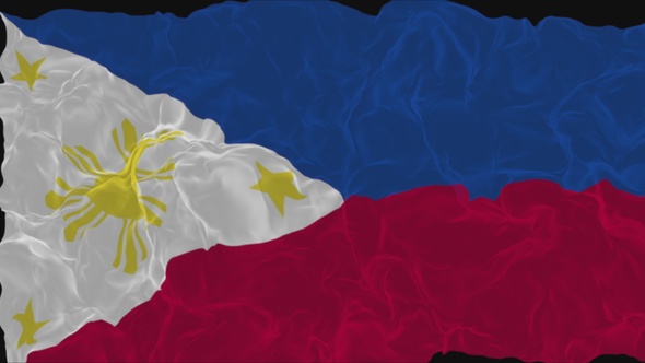 flag Philippines turns into smoke. State weakening concept a crisis, alpha channel alt