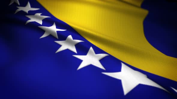 Bosnia And Herzegovina Flag Seamless Loop alt