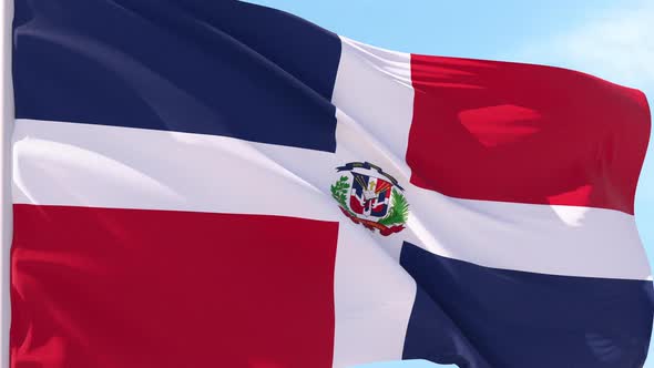 Dominican Republic Flag Looping Background
