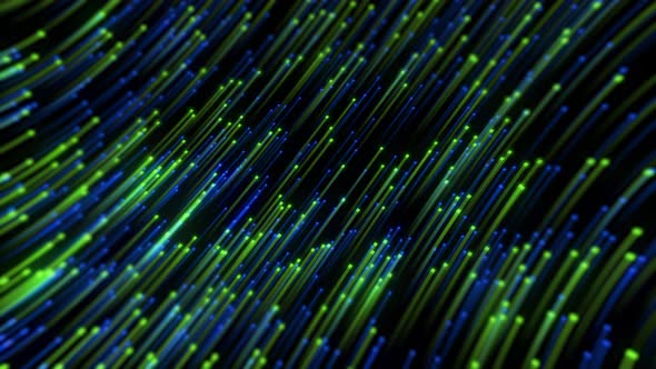 Background green and blue fibers