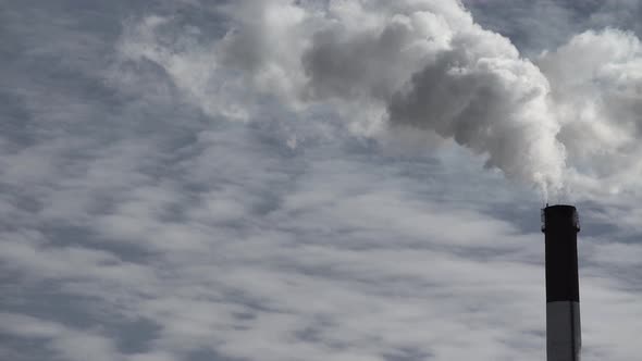 Smoke Comes From the Chimney. Air Pollution. Ecology. Kyiv. Ukraine alt