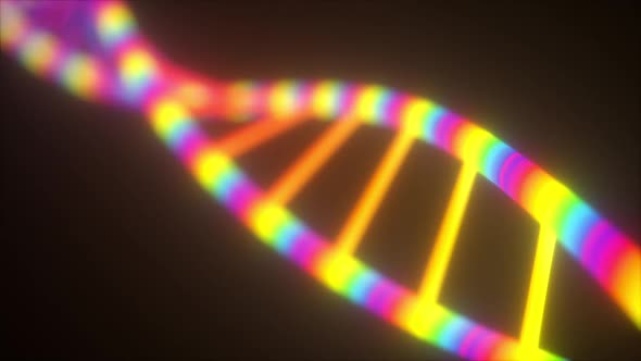 Wriggling DNA Spiral with Molecular Connections alt