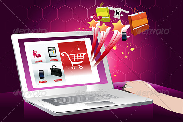 The Concept of Online Shopping - Commercial / Shopping Conceptual