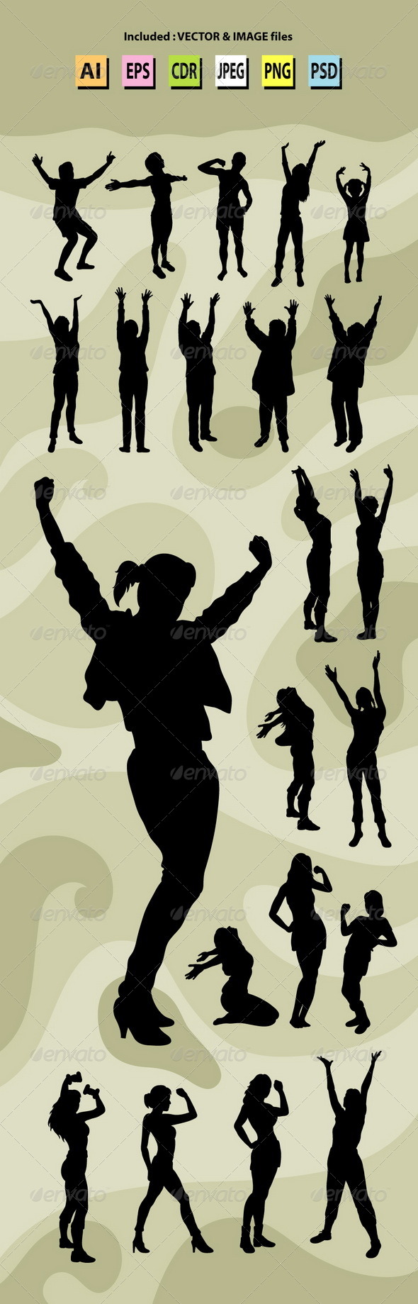 Healthy People Silhouettes - People Characters