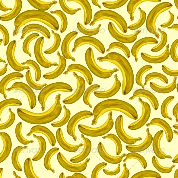 Seamless Bananas Fruit Pattern