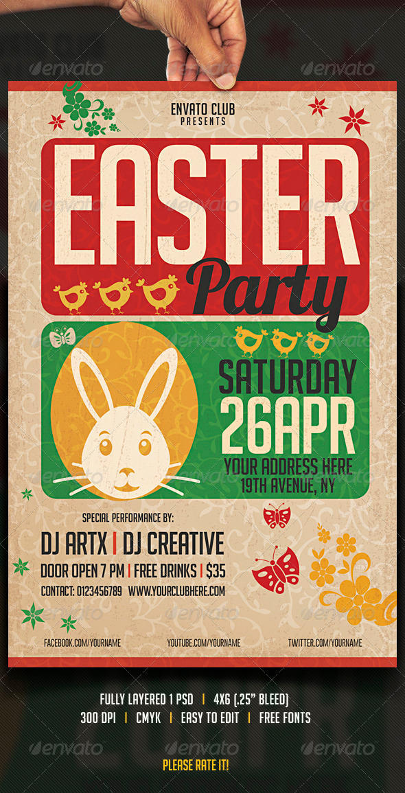 Easter Party - Events Flyers