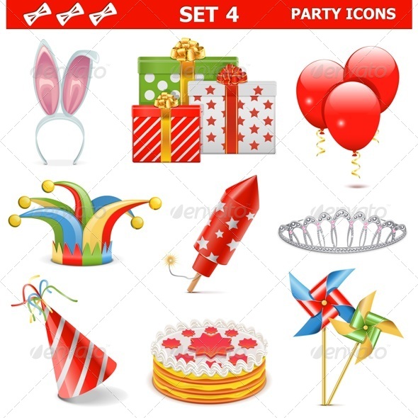 Party Icons Set 4 - Birthdays Seasons/Holidays