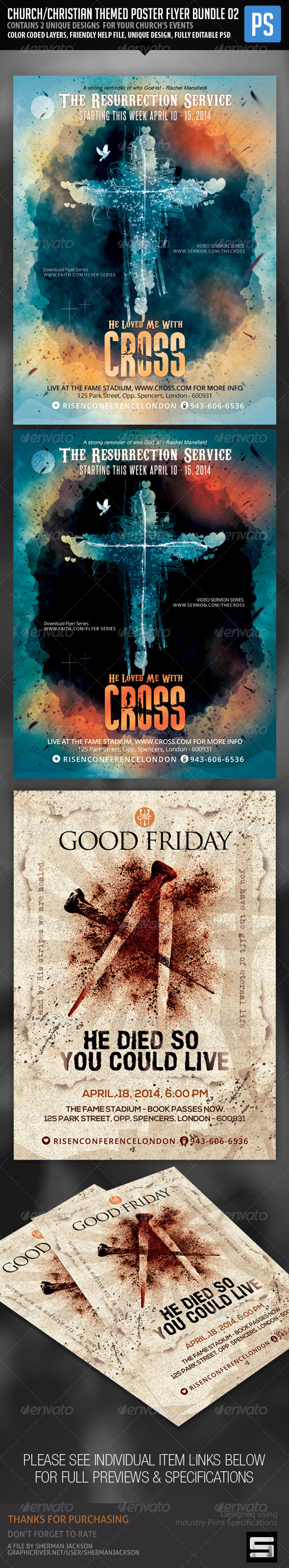 Church/Christian Themed Poster/Flyer Bundle#2 - Church Flyers