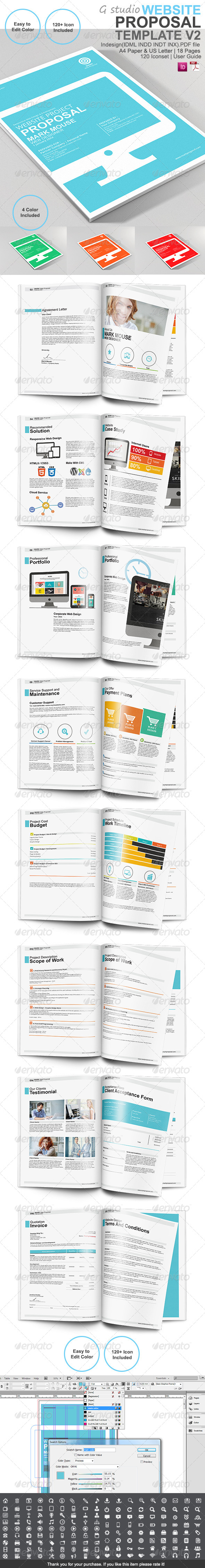 Gstudio Website Proposal Template V2 - Proposals & Invoices Stationery