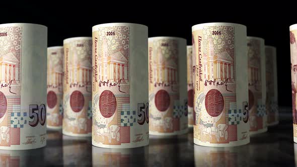 Bulgaria leva money banknotes rolls seamless loop alt
