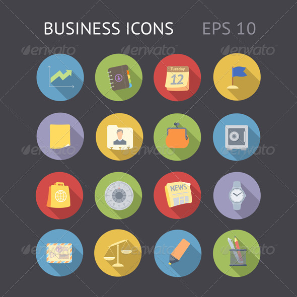 Flat Icons for Business - Business Icons