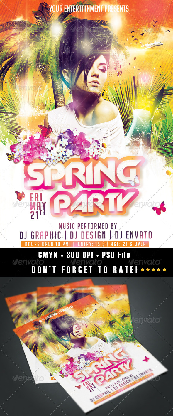 Spring Party flyer - Events Flyers