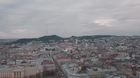 Aerial City Lviv, Ukraine alt