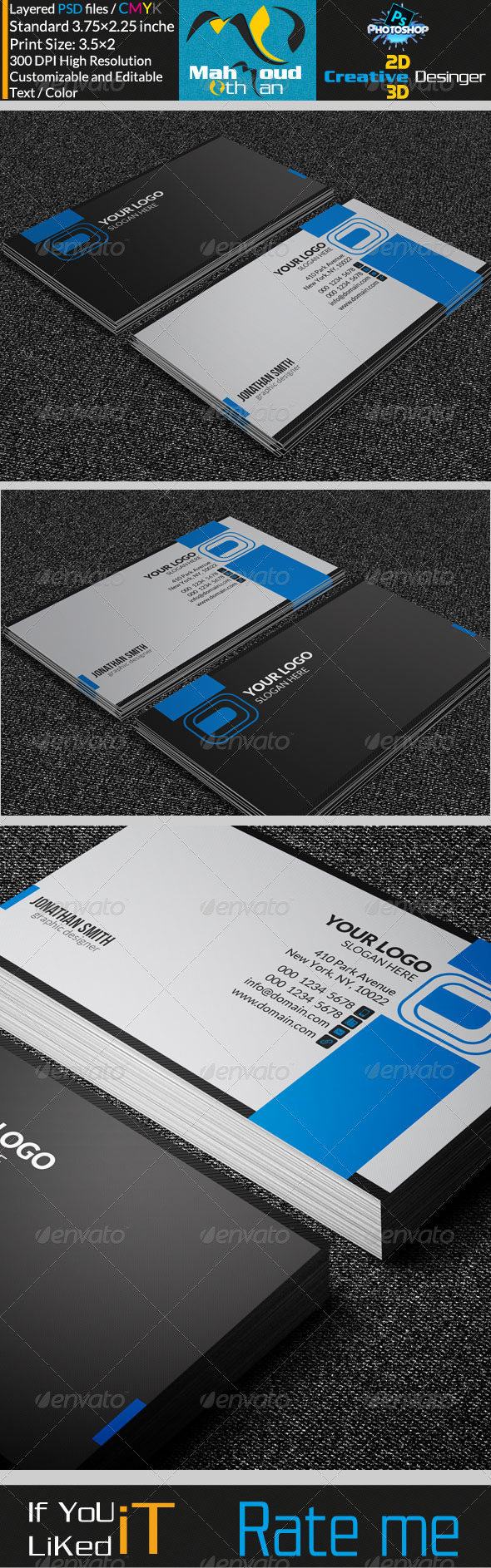 Modern Corporate Business Card 16 - Corporate Business Cards