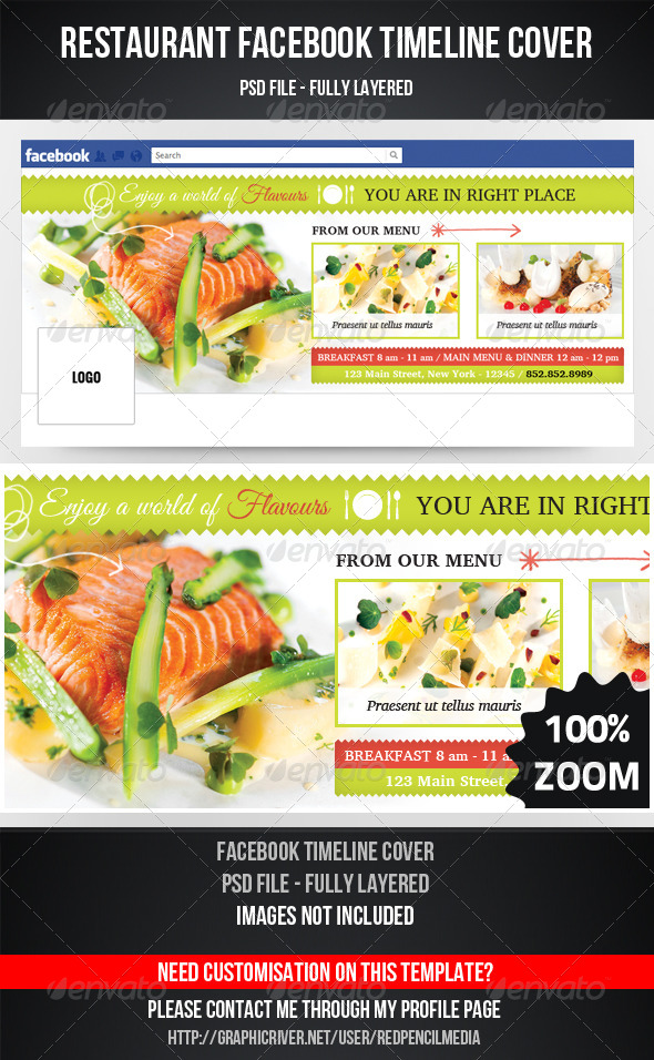 Restaurant Timeline Cover - Facebook Timeline Covers Social Media