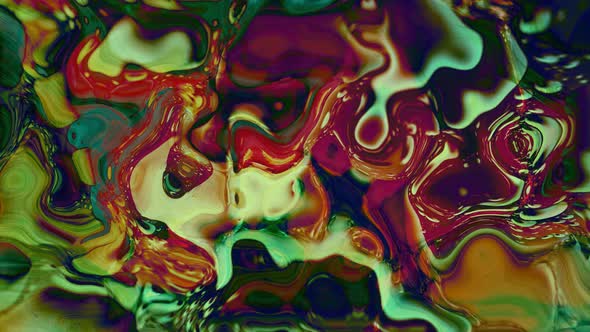 Black Red Green Yellow Water Paint Liquid Animation alt