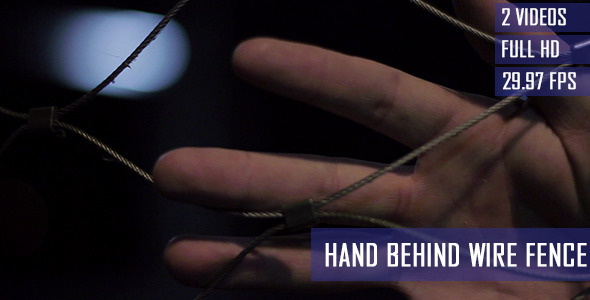 Hand Touching The Wire Fence alt