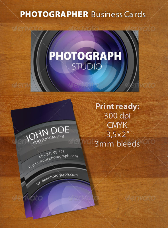 Photographer Business Card - Industry Specific Business Cards