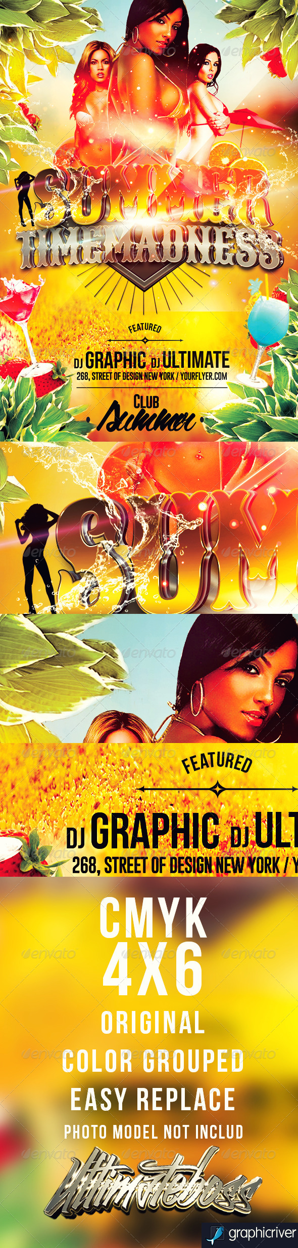 Summertime Madness - Flyers Print Templates