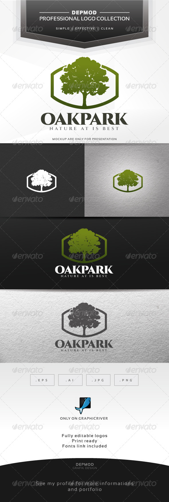Oak Park Logo - Nature Logo Templates