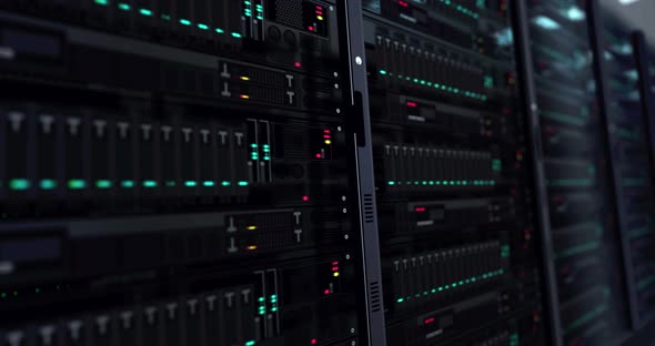 Modern datacenter servers and computer center alt