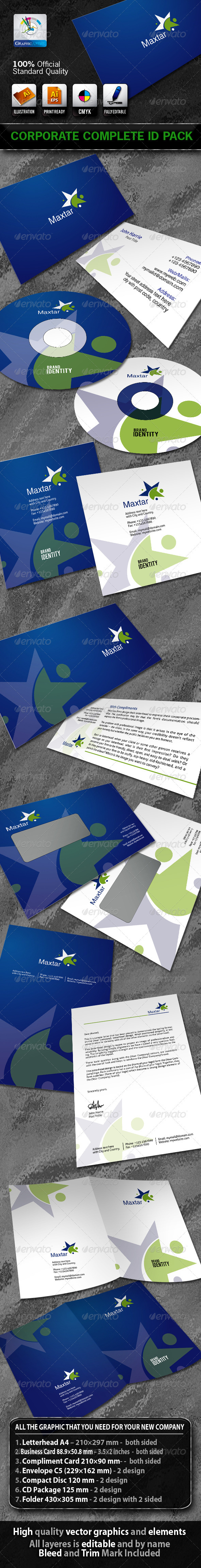 Maxtar Business Corporate ID Pack With Logo - Stationery Print Templates