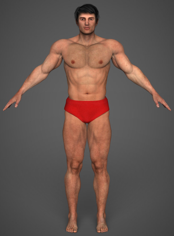 Realistic Bodybuilder Man - 3Docean 7279993
