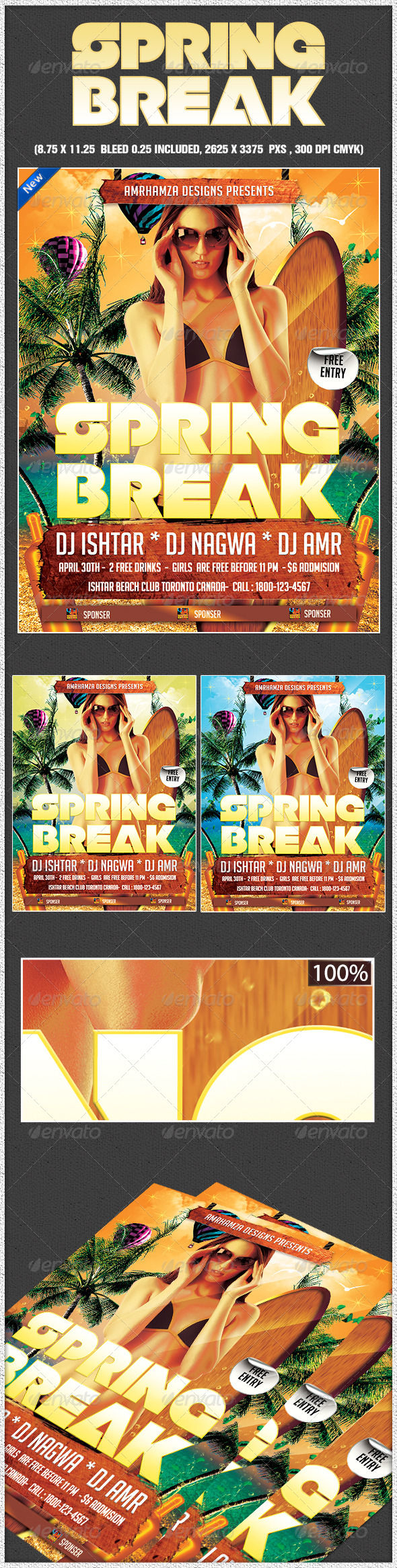 Spring Break Surf Beach Club Party - Holidays Events