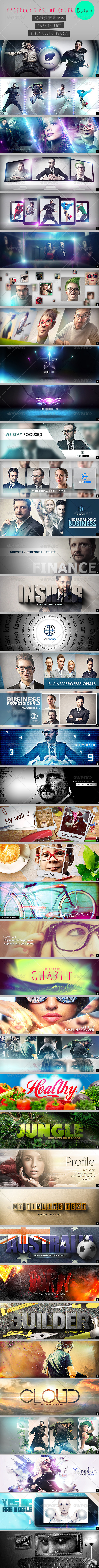 40 Facebook Timeline Cover Bundle - Facebook Timeline Covers Social Media