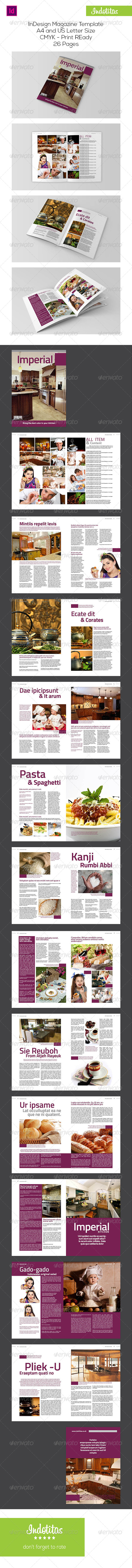 Kitchen InDesign Magazine Template - Magazines Print Templates