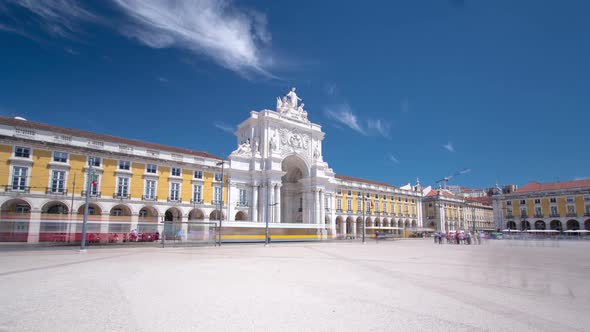 Commerce Square in Downtown Lisbon (Portugal) Close To the Tagus River Is One of the Largest Squares alt