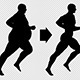 Overweight Man Running Loss Weight Silhouette - VideoHive Item for Sale