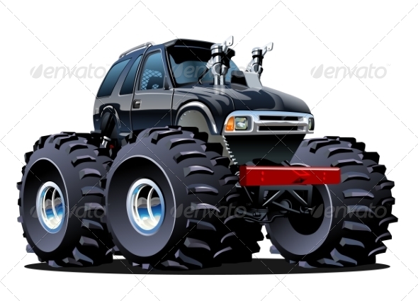 Cartoon Monster Truck - Monsters Characters