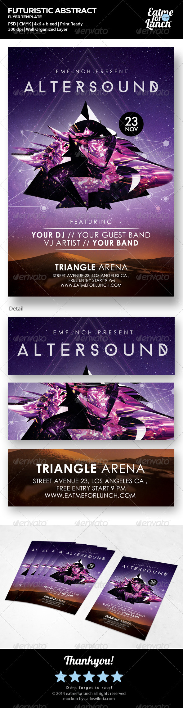 Futuristic Concert/Club/Gigs Flyer Templates - Events Flyers
