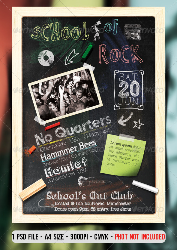 School Of Rock Flyer / Poster - Clubs & Parties Events
