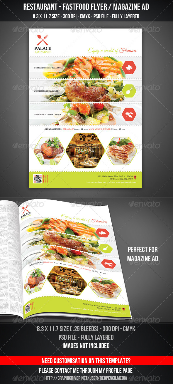 Restaurant - FastFood Flyer / Magazine AD - Restaurant Flyers