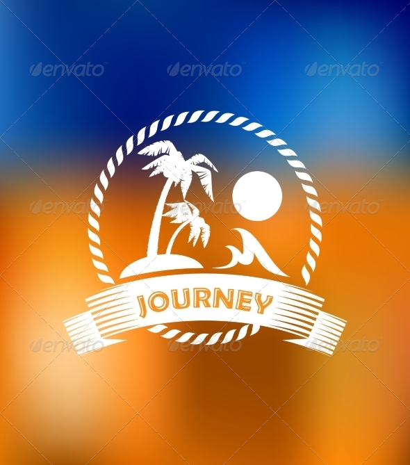 Tropical Summer Vacation Icon - Travel Conceptual