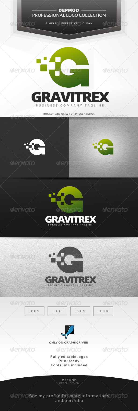 Gravitrex Logo - Letters Logo Templates