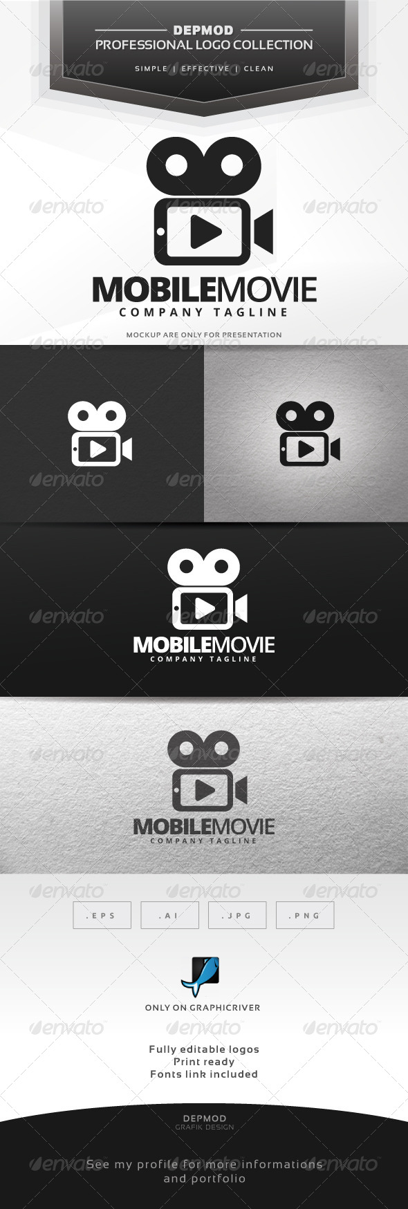 Mobile Movie Logo - Symbols Logo Templates