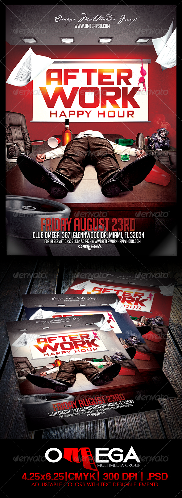 Afterwork Happy Hour - Events Flyers