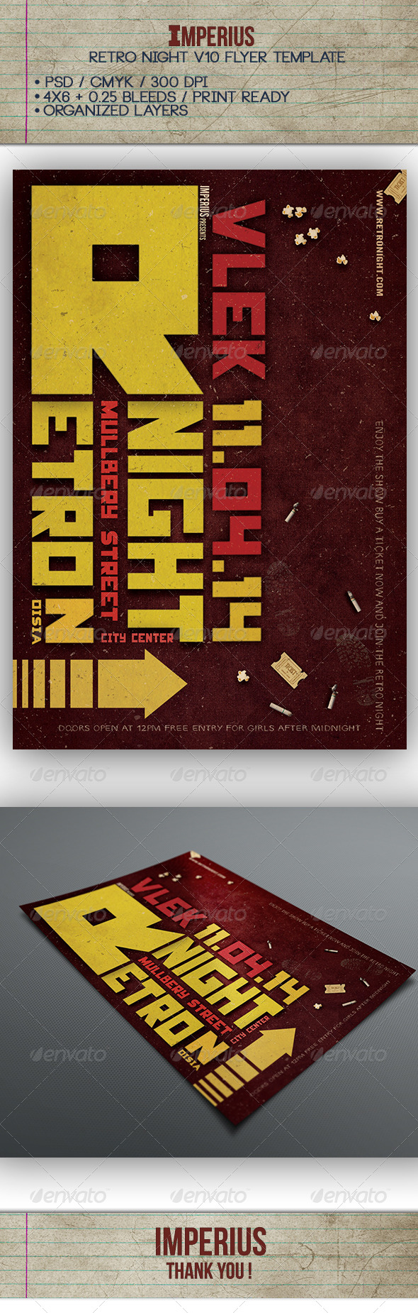 Retro Night V10 - Flyers Print Templates