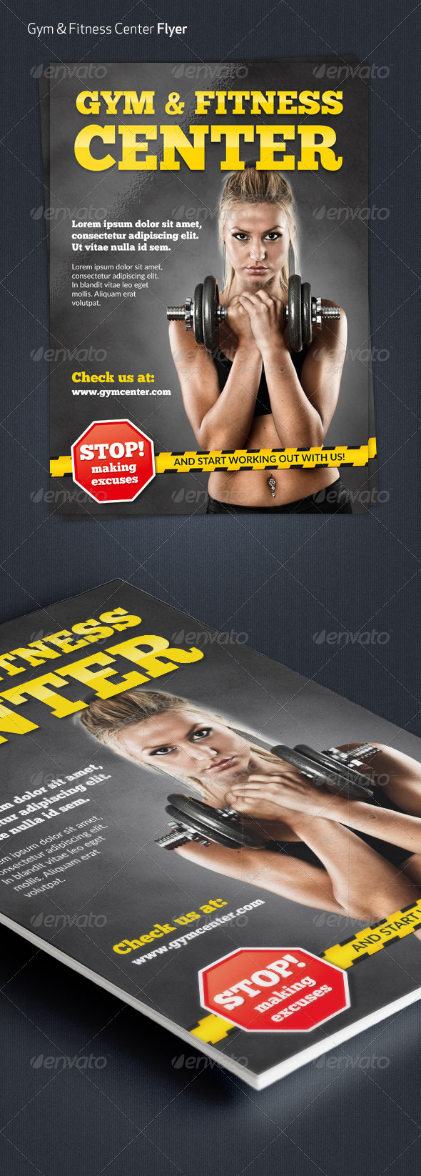 Gym & Fitness Center A4 Flyer - Sports Events